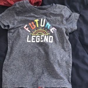 T-shirt and swim trunks